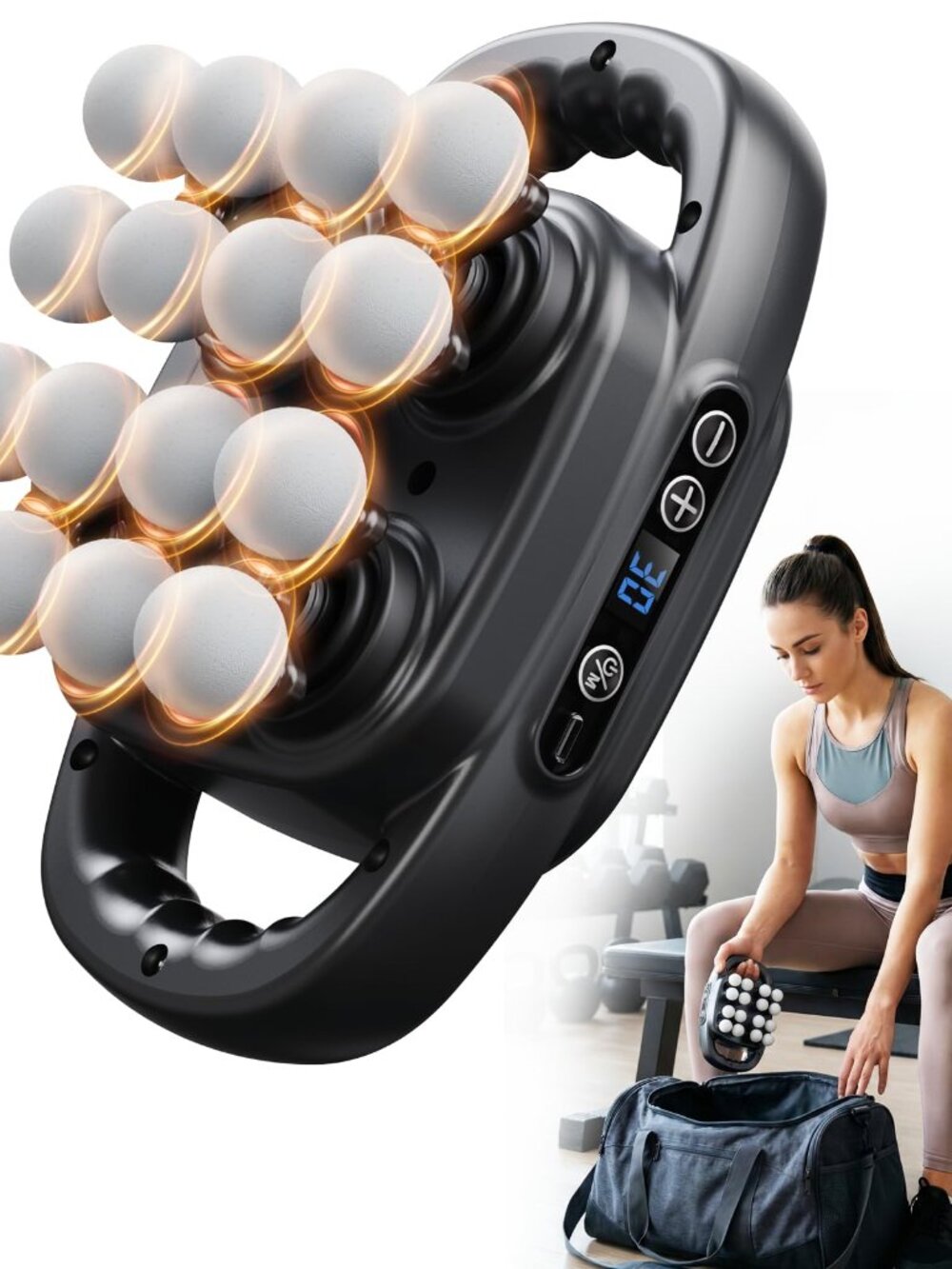 New in box HOTU Massage Deep Tissue, 16-Head Back Massager for Body Muscle, 3 Mo